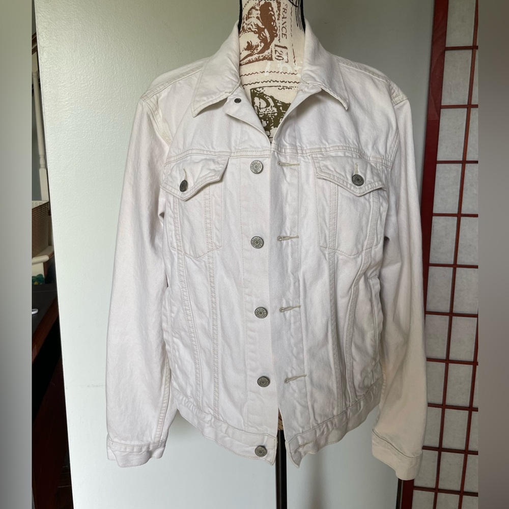 GAP Off-White Denim Jacket, Size M